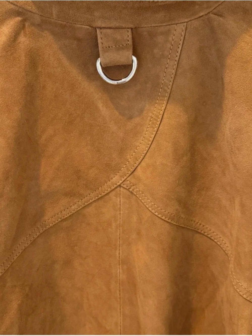 Free People Sonny Suede Pullover jacket 1/2 zip Tan sz S oversized New with tag - Picture 8 of 13